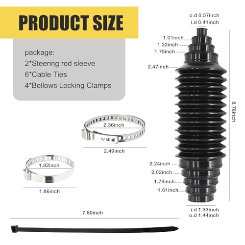 2 PCS Rack and Pinion Boot Steering Rack Boot Tool Kit, Dustproof Silicone