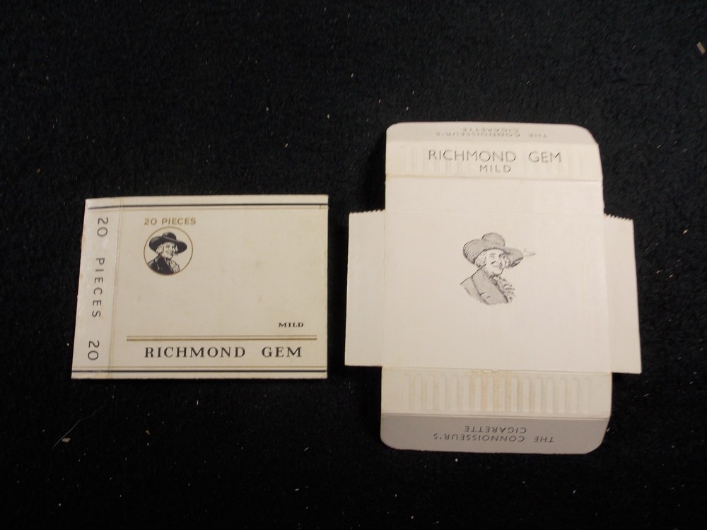 Vintage Richmond Gem Empty Cigarette Packet Box