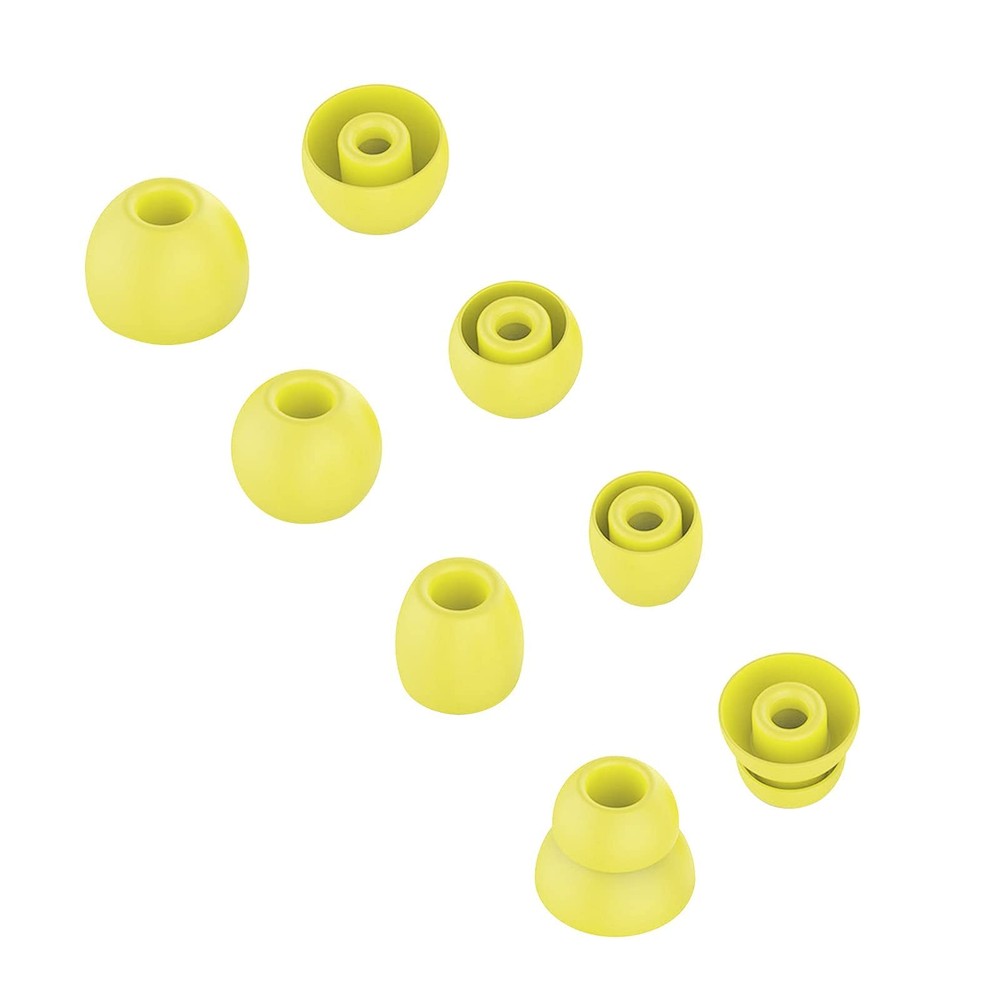 8PCS Replacement Eartips Silicone Pro Earbuds Ear Tips Buds Eargels Yellow