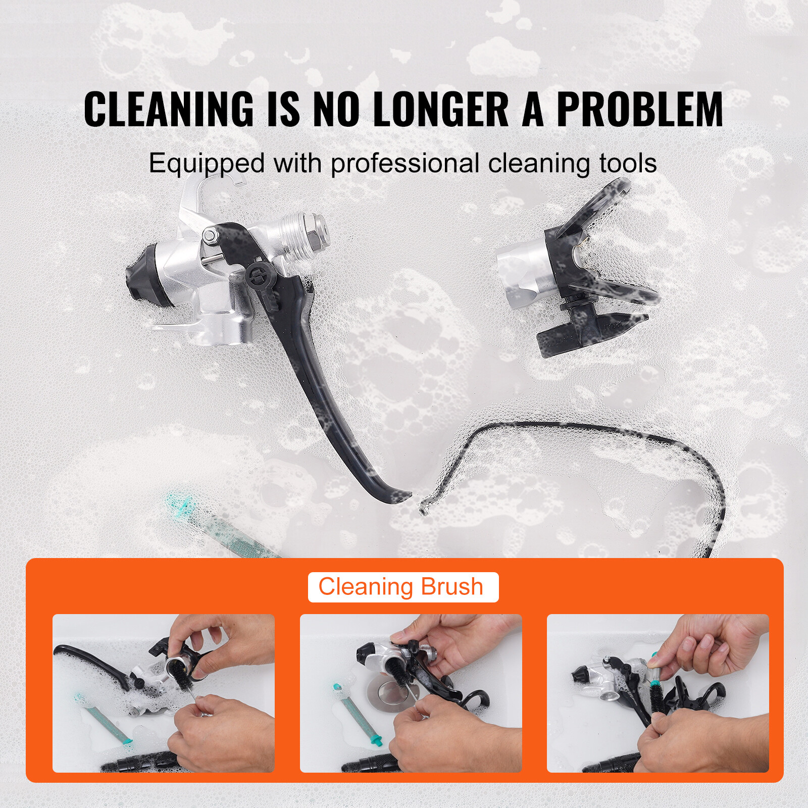 Stand Airless Paint Sprayer Electric Airless Sprayer Handheld 3000PSI 750W