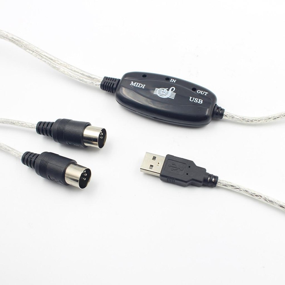 MIDI to USB Cable MIDI in-OUT Interface to USB Converter