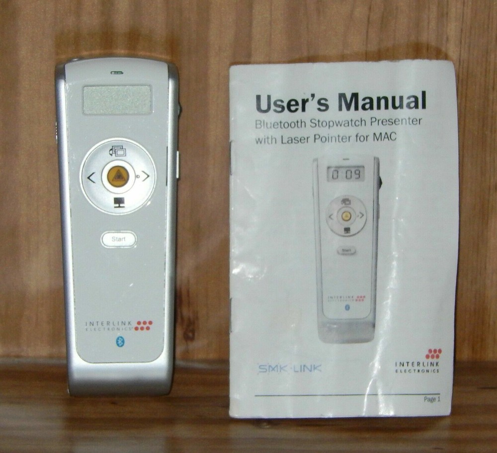 Bluetooth Stopwatch Presentation Remote for Mac VP4571 Laser Pointer