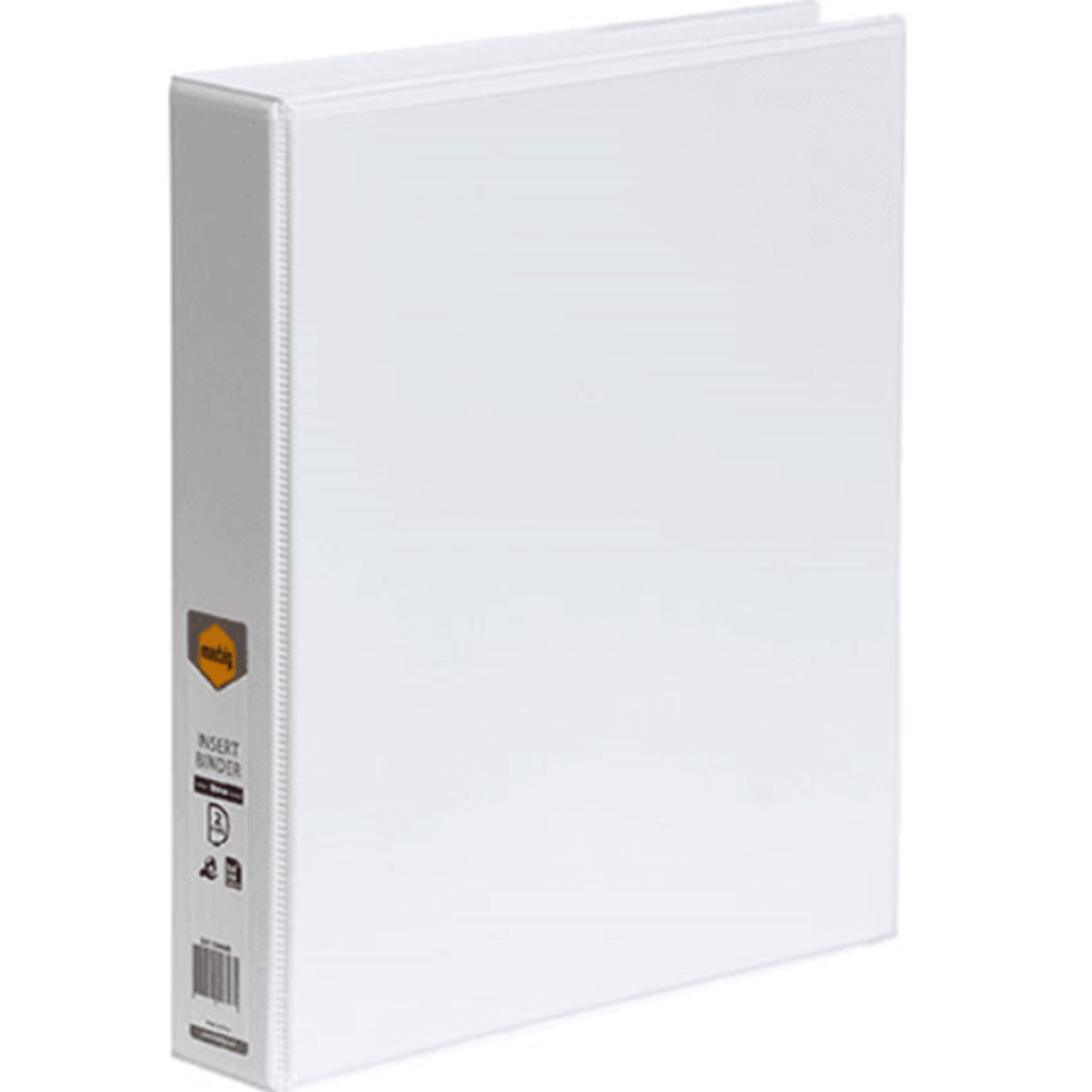 NEW 12x Marbig Clear View Insert Ring Binder Folder 2D 38mm A4 White BULK