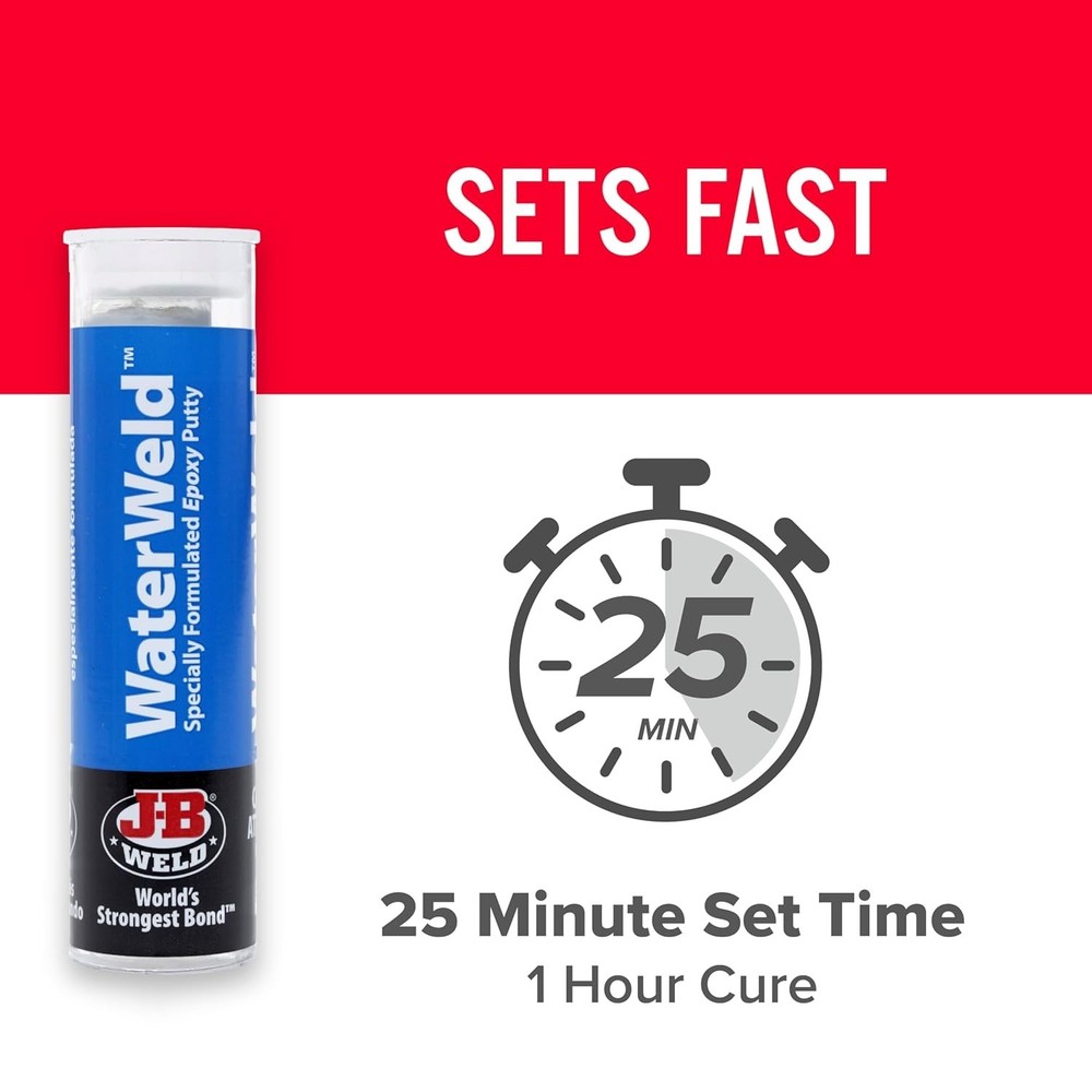 Versatile 2 oz WaterWeld Epoxy Putty Stick - Quick Drying, Waterproof Solution