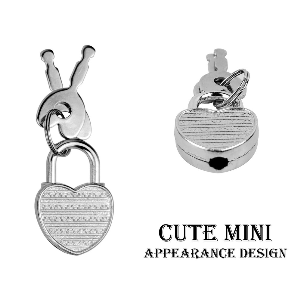 5 Pack Mini Diary Padlock, Small Locks with Keys, Tiny Luggage Locks for Trav...