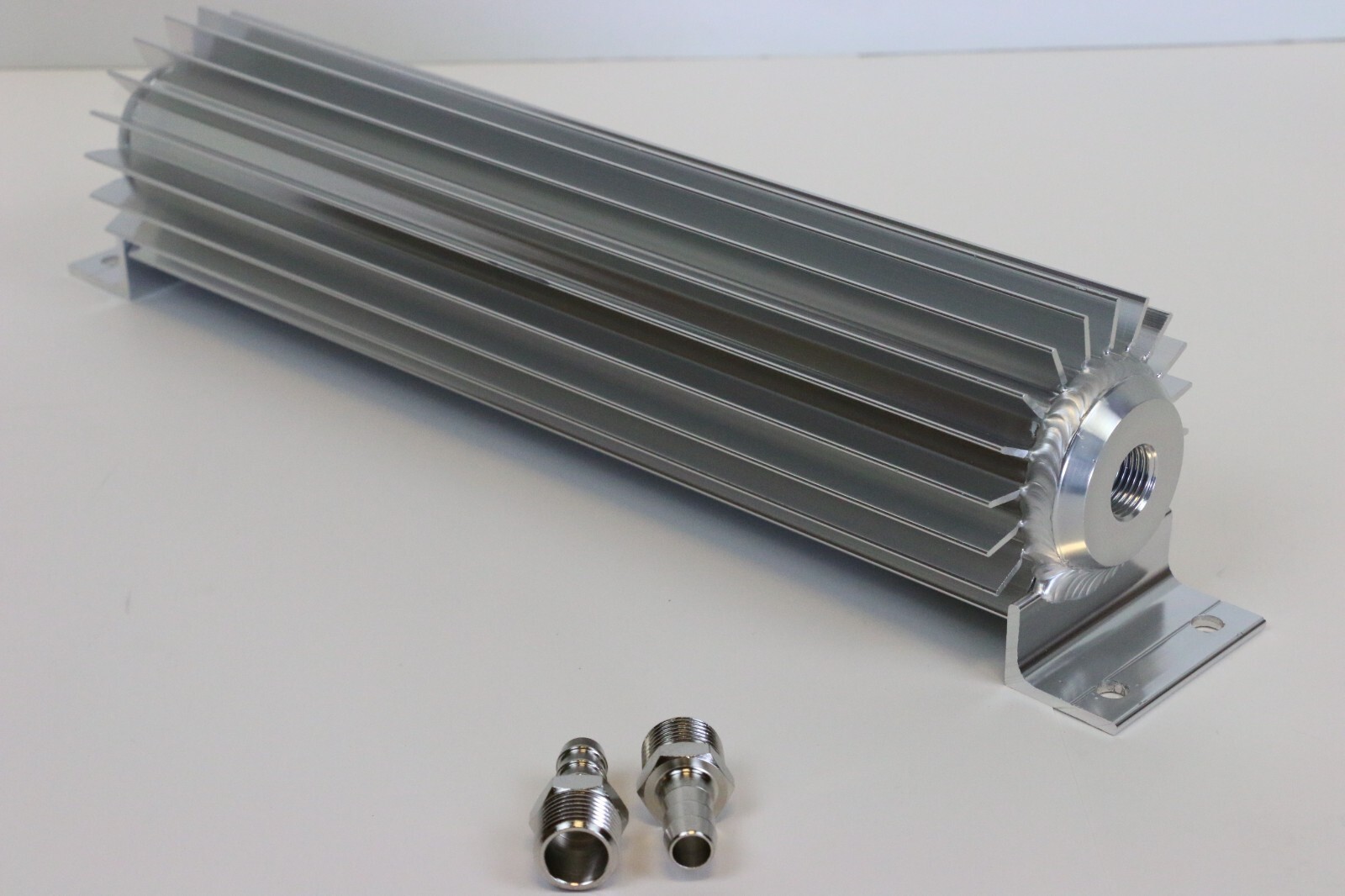 12" Finned Aluminum Transmission Cooler Single Pass SBC BBC Ford SB BB Chevy 350