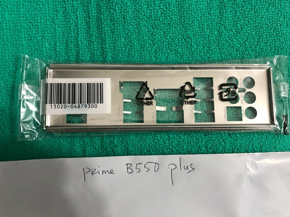 ASUS PRIME B550 PLUS IO SHIELD BACK PLATE ( METAL )
