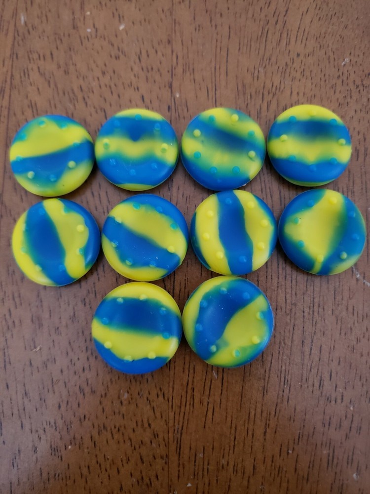 Blue And Yellow Camo Controller Grips 5 pairs