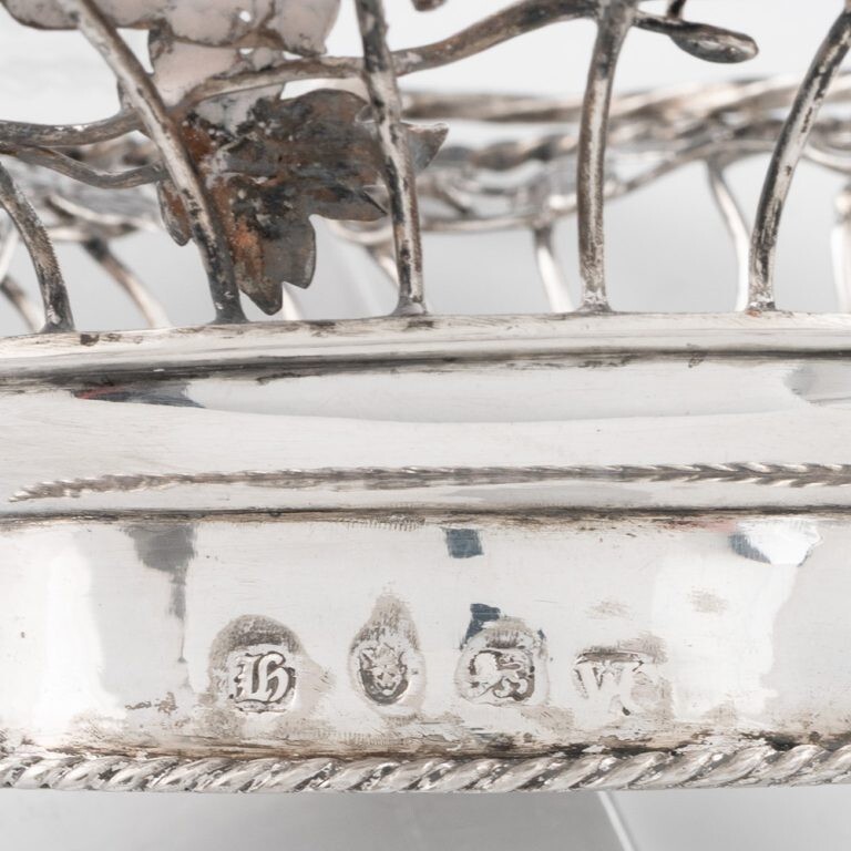 Wire Work Silver Swing Handle Basket London 1766