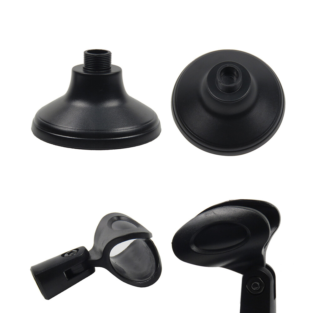 2Pcs Flexible Adjustable Microphone Clamp Holders Mic Clip Mic Desk Base Mount