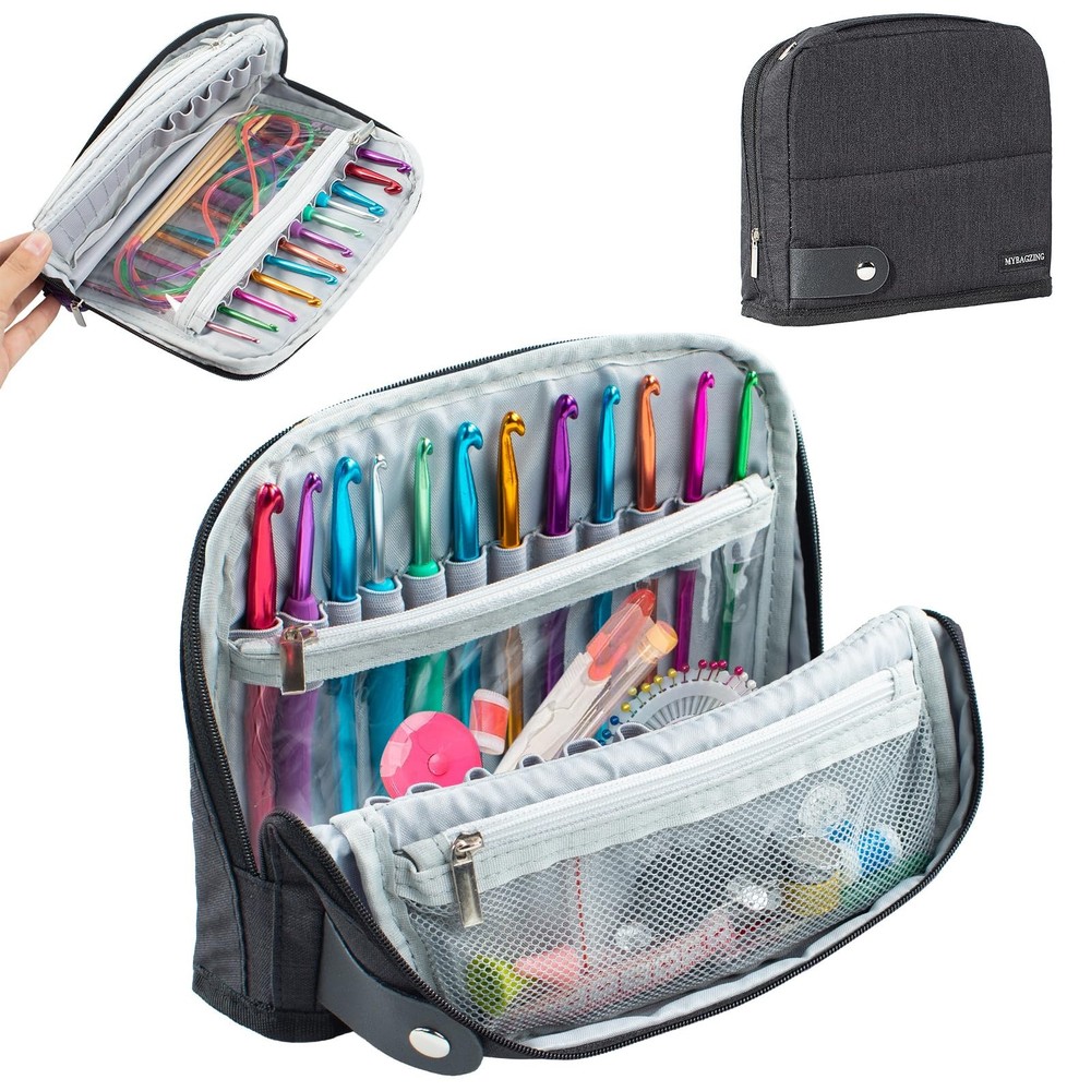 Crochet Hook Case Empty - Crochet Hook Organizer Stand Up Unique Design -Corc...