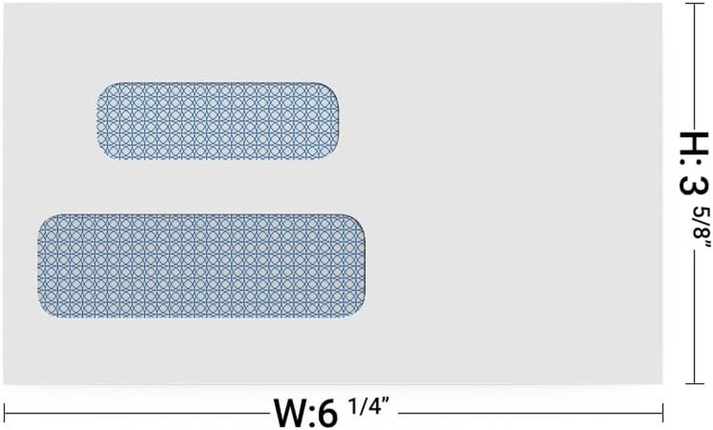 250 NRP Personal Double Window Security Wallet Check Envelopes - Compatible wit