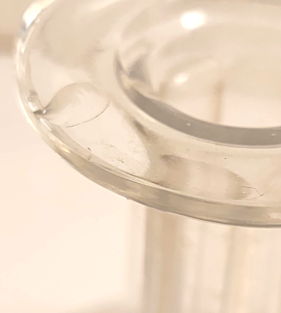 CUT GLASS DECANTER / BOTTLE with GORHAM STERLING SILVER STOPPER