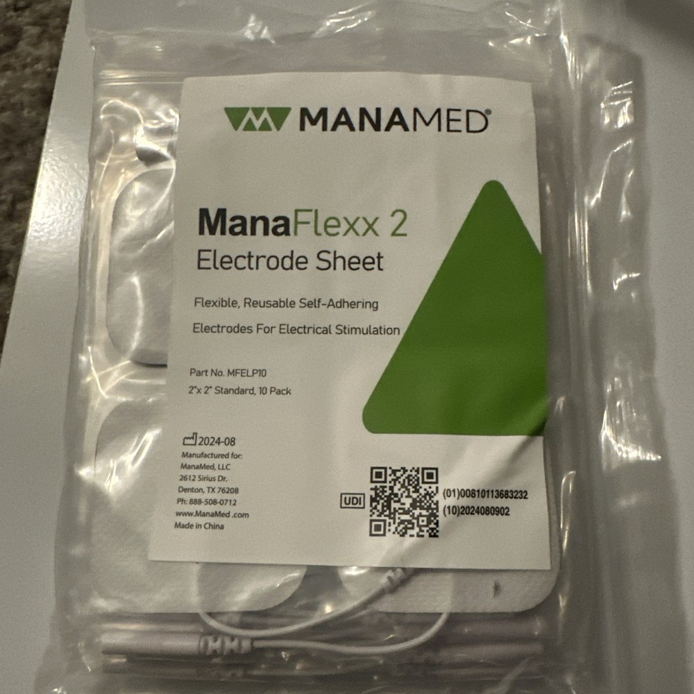 Manamed ManaFlexx 2 Electrode Sheet New Sealed 10 Pack