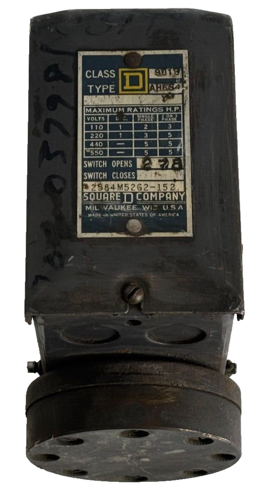 USED Square D 2584M52G2-152 Pressure Switch