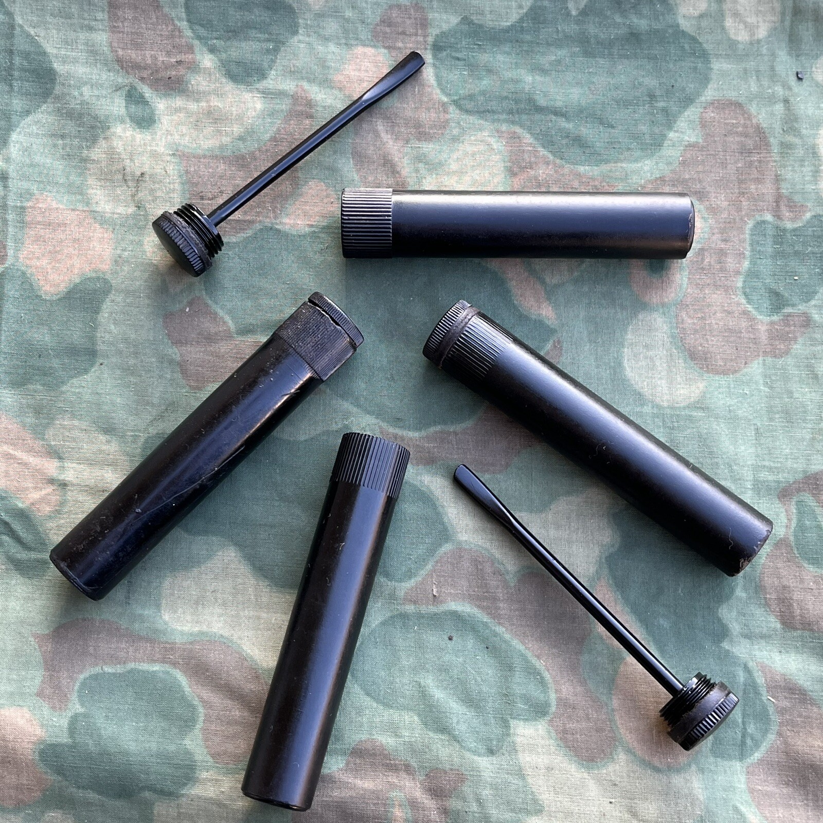 One (1) British Enfield No4 Mk1 Rifle Plastic Butt Stock Oil Oiler Bottle Used