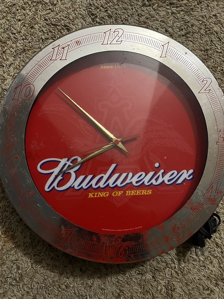 Vintage Budweiser Clock Light