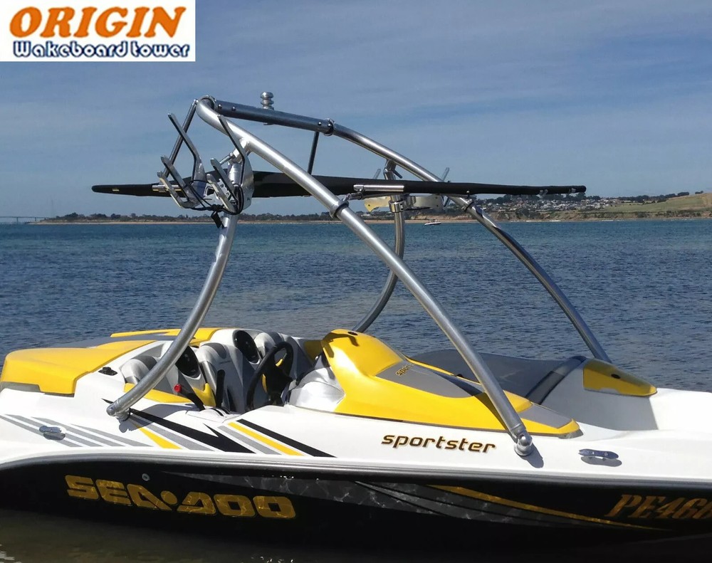 Advancer Wakeboard Tower + Flat Tower Bimini Pacific Blue Canopy+Bimini Top Rack
