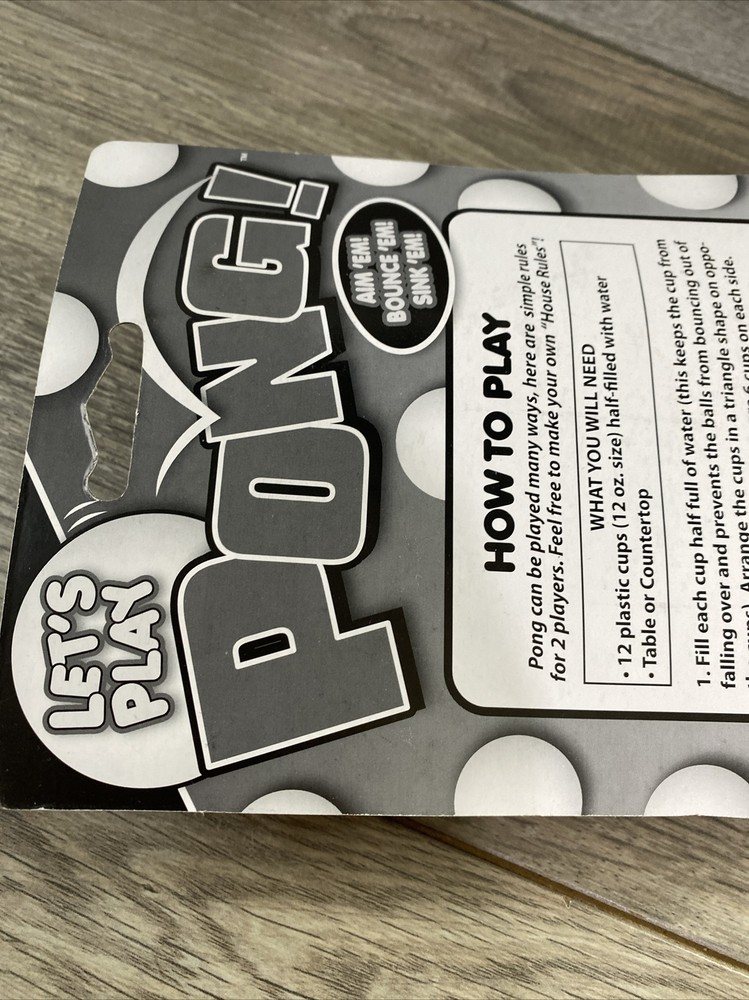 Let’s Play Pong 6 Pack New Sealed