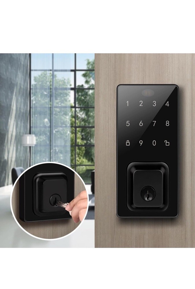 Smart Electronics Door Lock. User Code Touch Screen Keypad Deadbolt Entrance