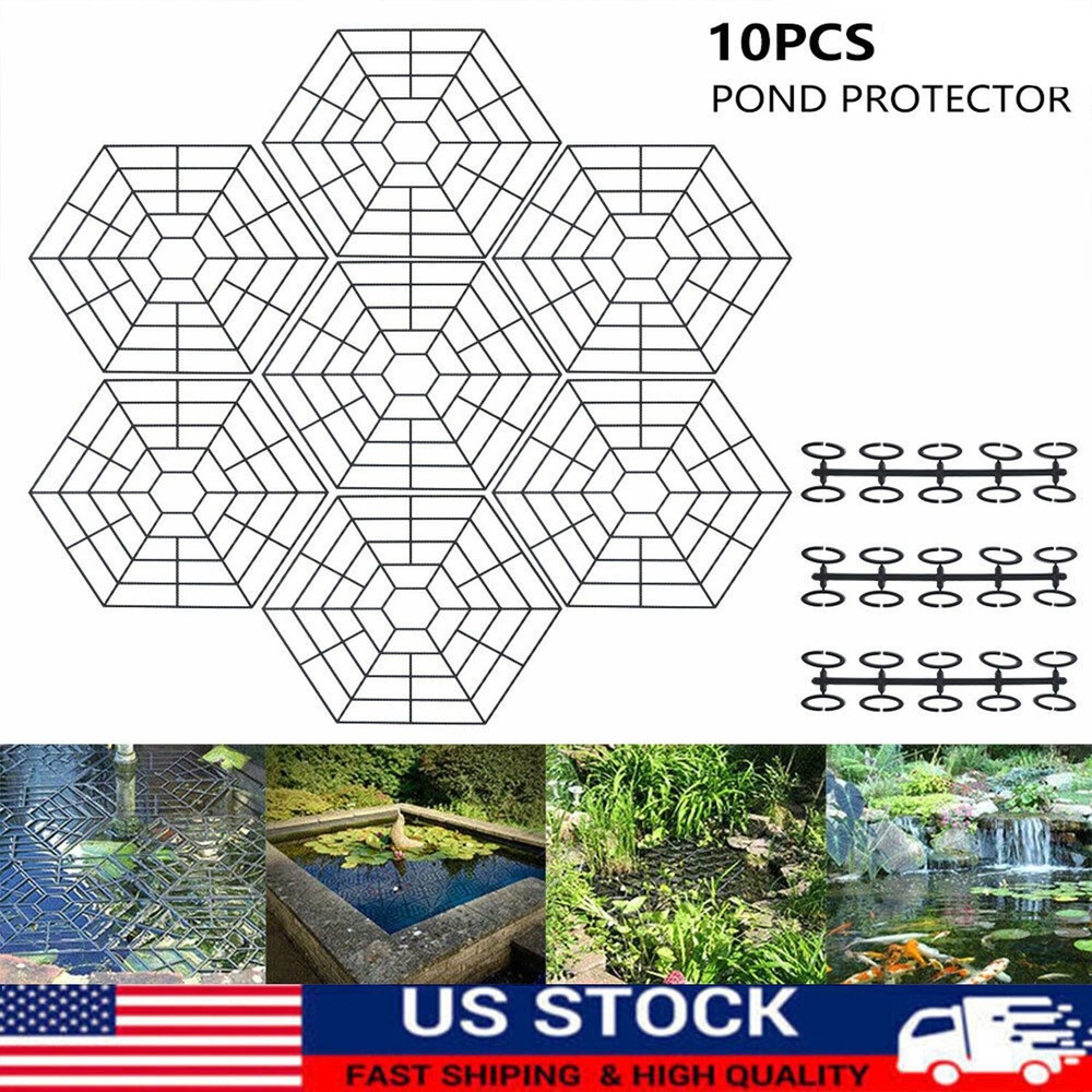 Floating Pond Protection Kit Interlocking Herons Deterrence Fish Protection Net
