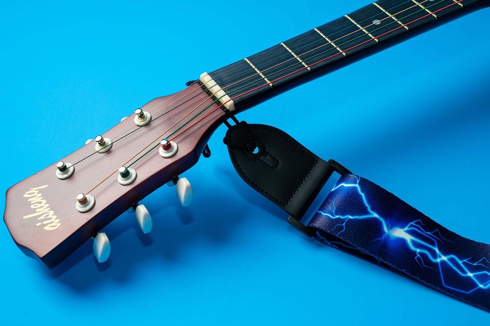 QIELIZI Adjustable Guitar Strap Includes 2 Strap Locks & 2 Matching Picks & 1...