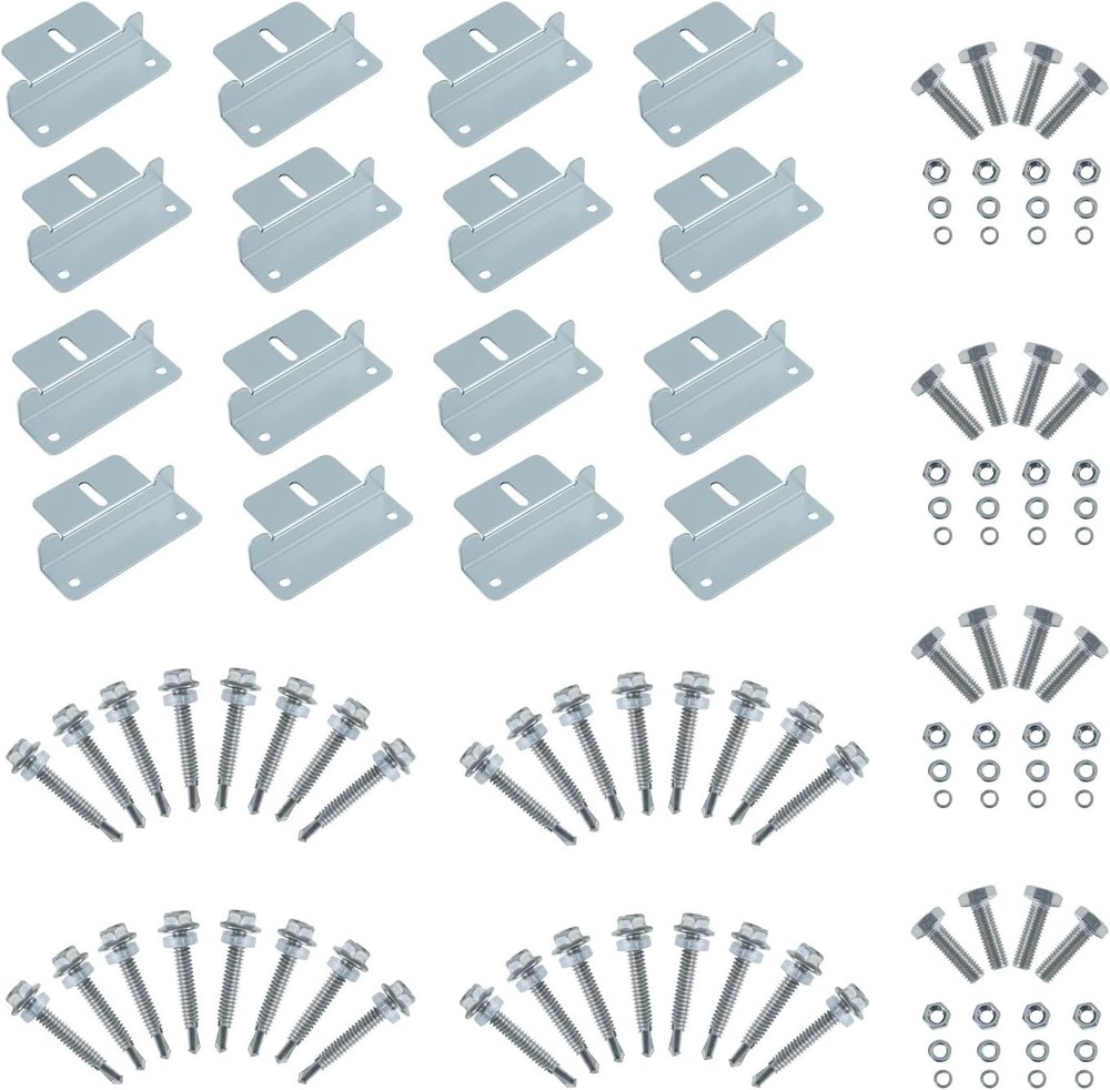 Z Brackets Solar Panel Mount - 4 Sets for RVs, Boats & Trailers Installation