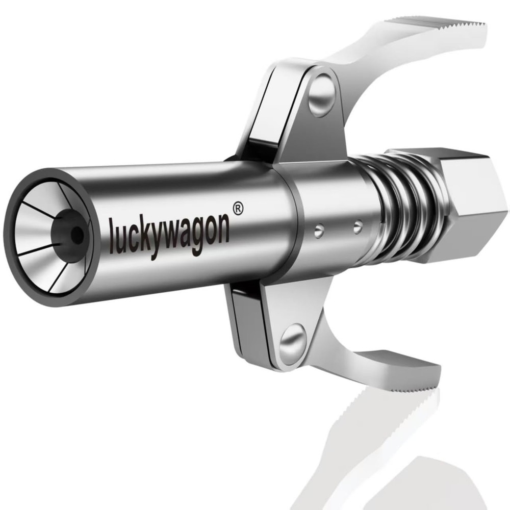 luckywagon Grease Gun Coupler Pro Version - 1 Pack, Silver