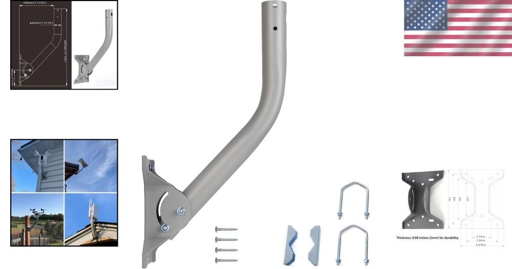 Universal Adjustable Antenna Mount - 17.25" Heavy Duty Wall & Pole Installation