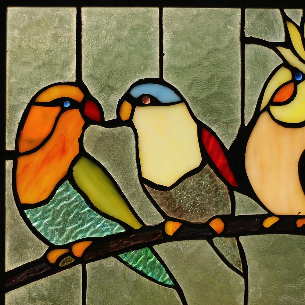 25.5" Stained Glass Window Hanging Panel Suncatcher