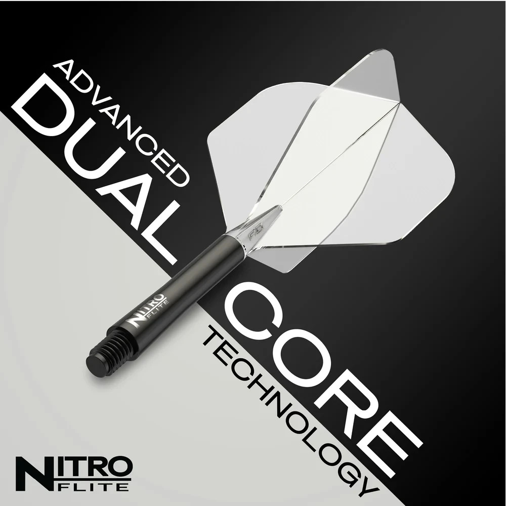 Red Dragon Nitro Flite Solid Black and Clear