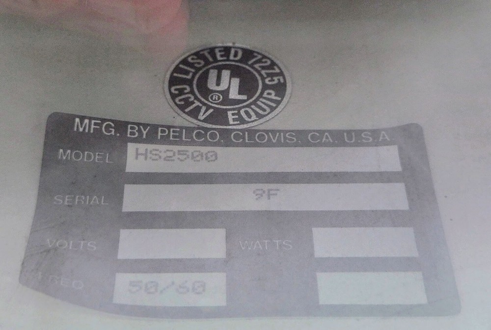 Pelco HS2500 High Security Indoor Corner Mount