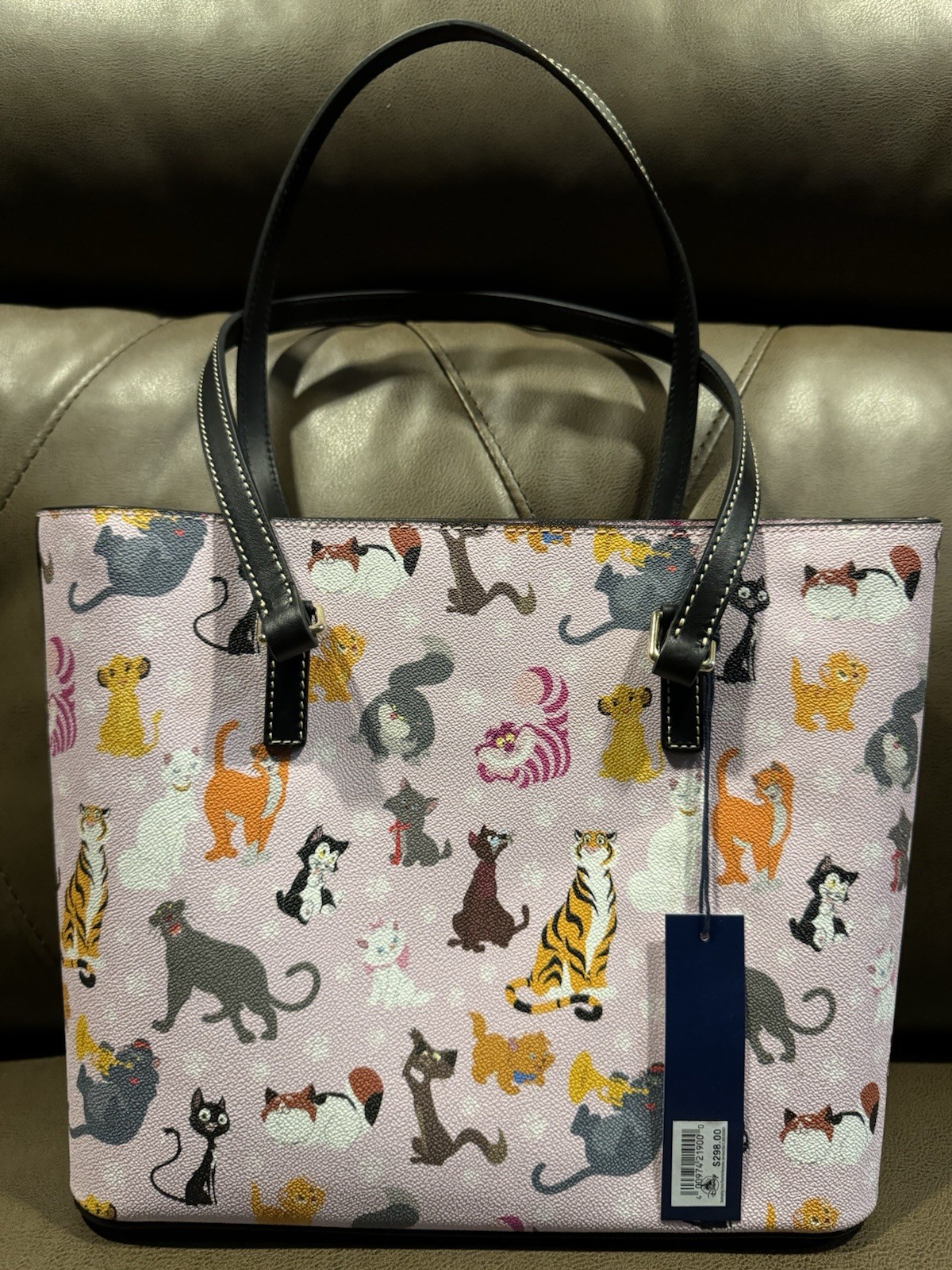 NWT Disney Dooney & Bourke 2024 Cats Large Pink H Shopper Tote EXACT ITEM NEW