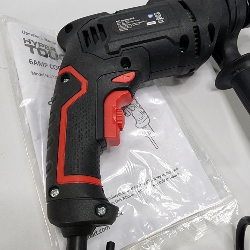 Hyper Tough 6-Amp Hammer Drill Variable Speeds
