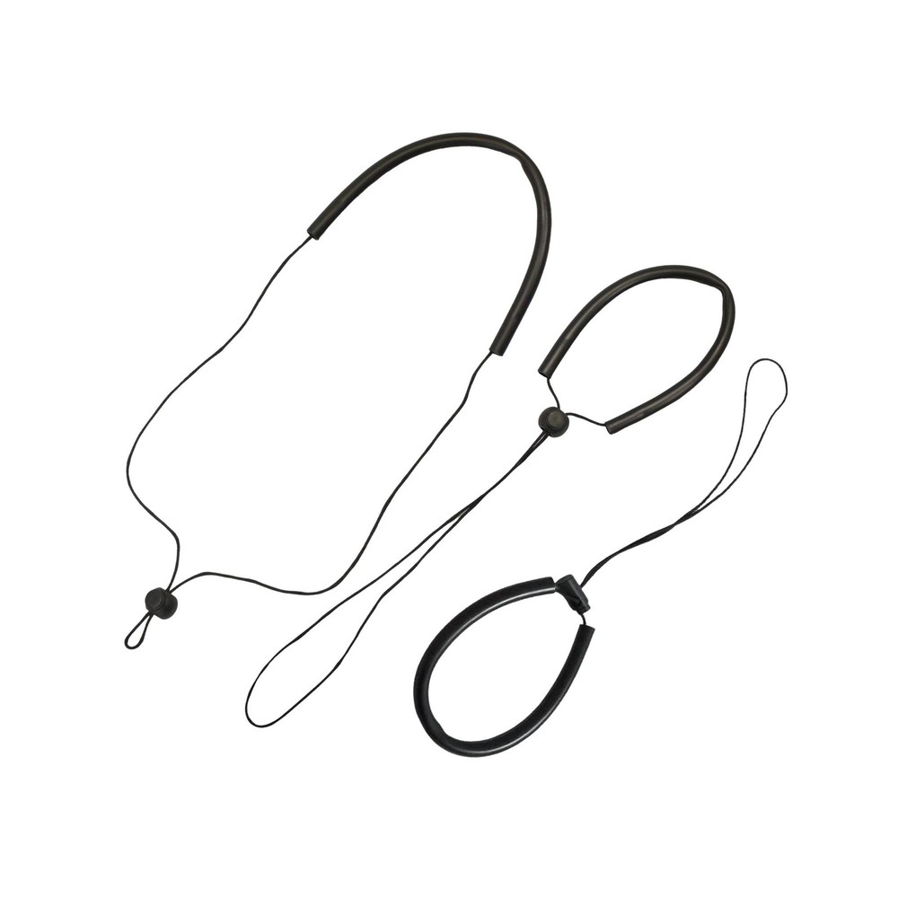 Scuba Diving Adjustable Wrist Lanyard 3-Pack Bundle, Black