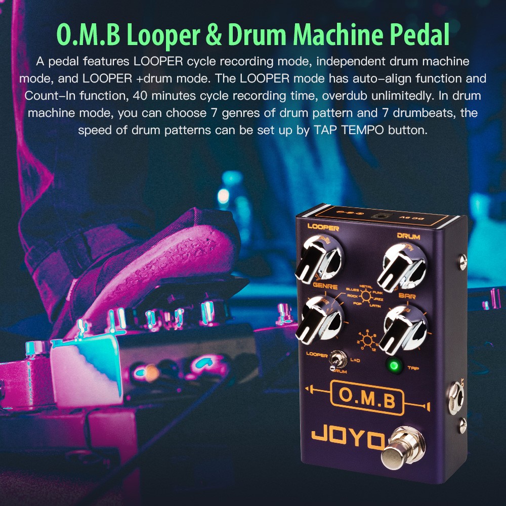 JOYO Looper Cycle & Drum Machine Guitar Effect Pedal Recording Mode Multi Effect