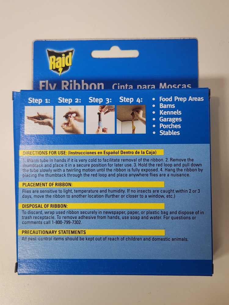 Raid Fly Ribbon Trap 10-Pack, 60 Count, 6 Boxes