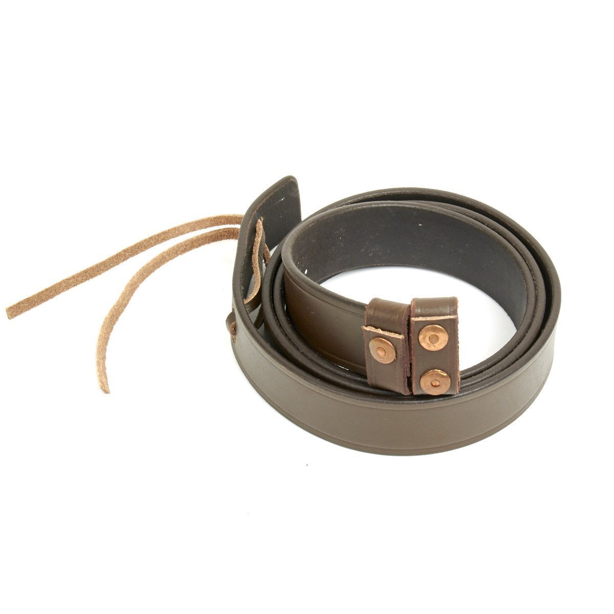 British WWI & WWII SMLE Enfield Leather Rifle Sling- Dated, Manufacturer Stamp