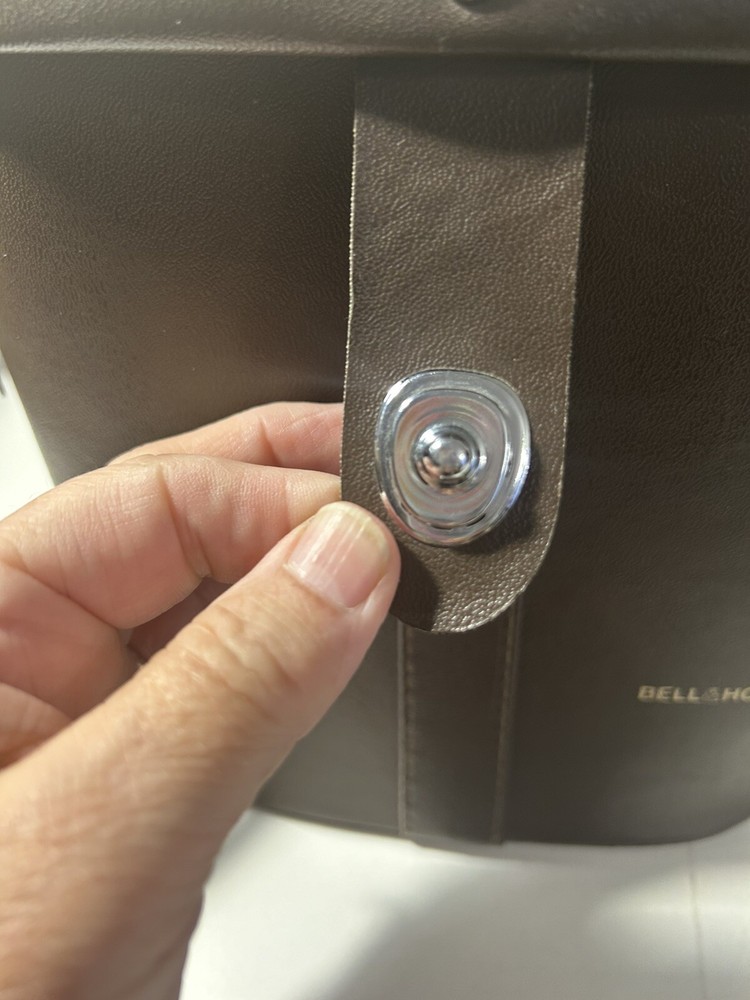 Bell & Howell Binocular Case Dark Brown Lidded with Strap *Empty