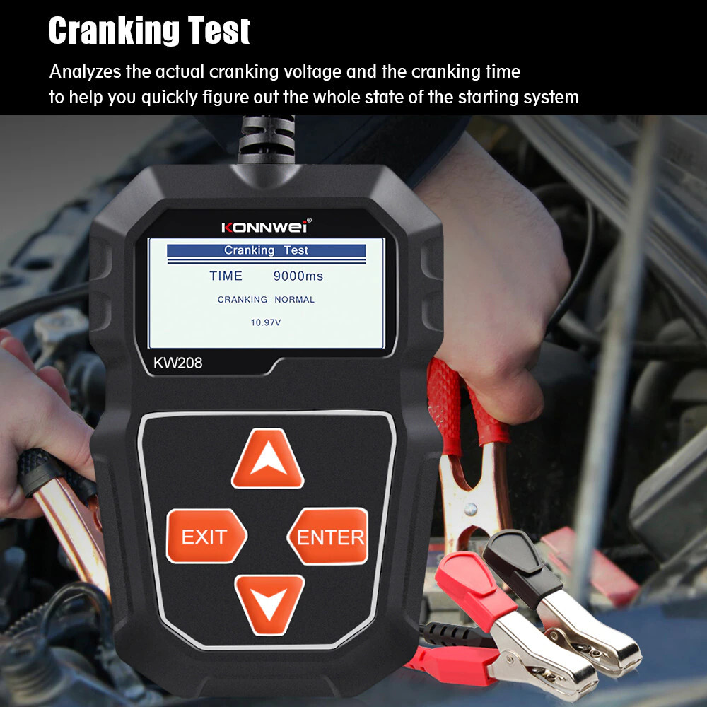 Digital 12V Battery Load Tester Bad Cell Detection Charging Cranking System Test