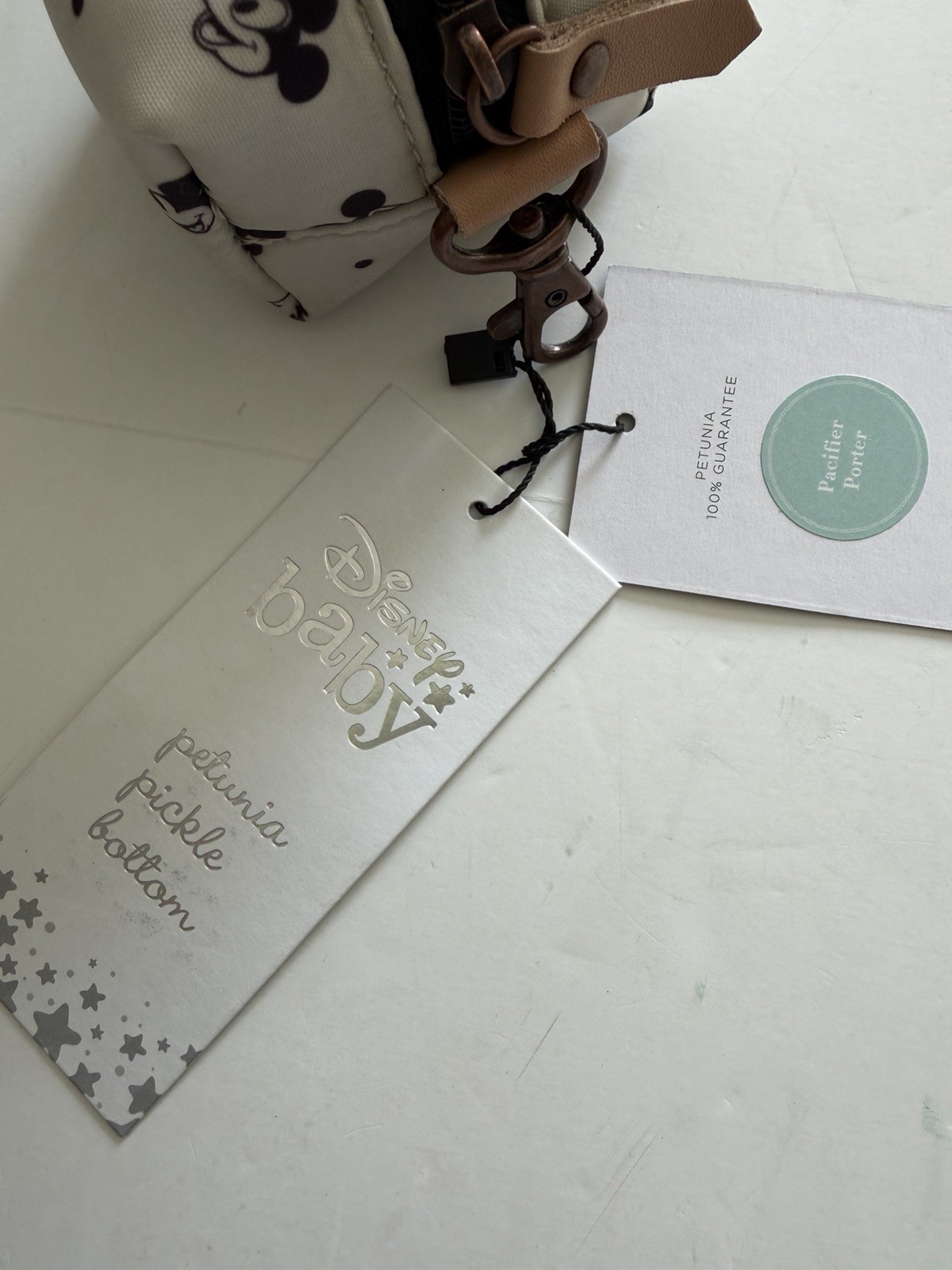 New Mickey Mouse Petunia Pickle Bottom Pacifier Porter Disney Baby Pouch Holder