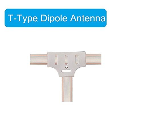Ancable 300 Ohm FM Antenna T Shape Dipole Radio Ant with Spade Terminal Clear