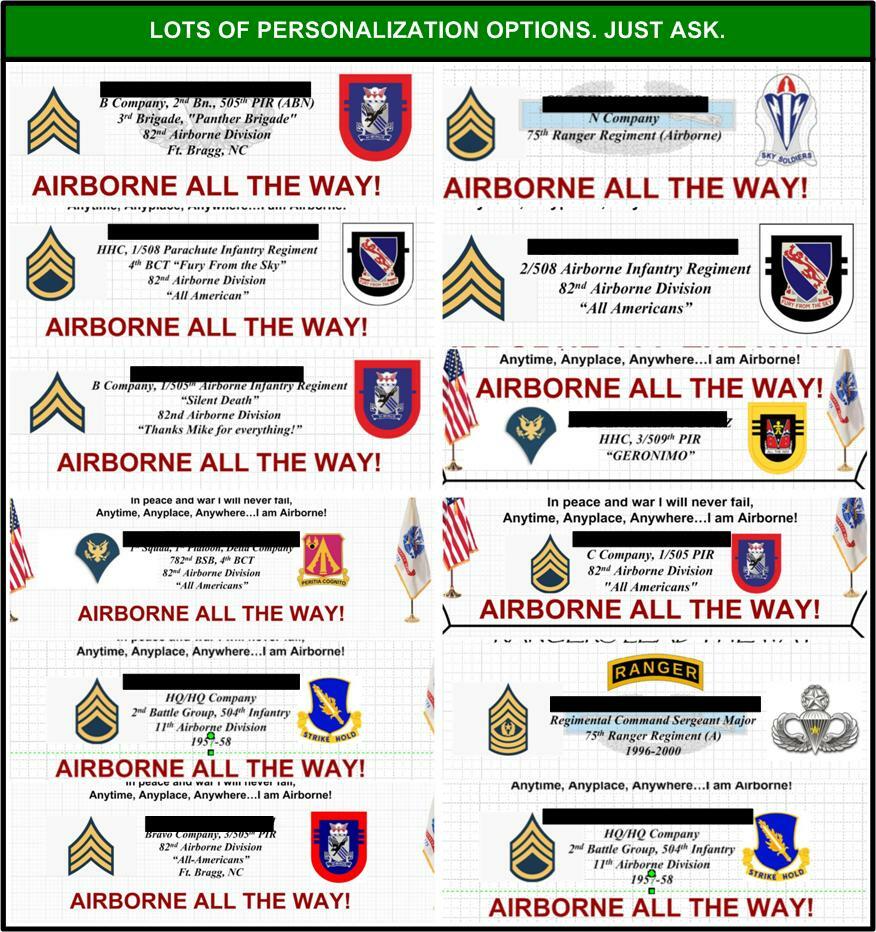 MC-NICE: Army Special Forces Men of the Green Beret ALL GRPS Framed PERSONALIZED