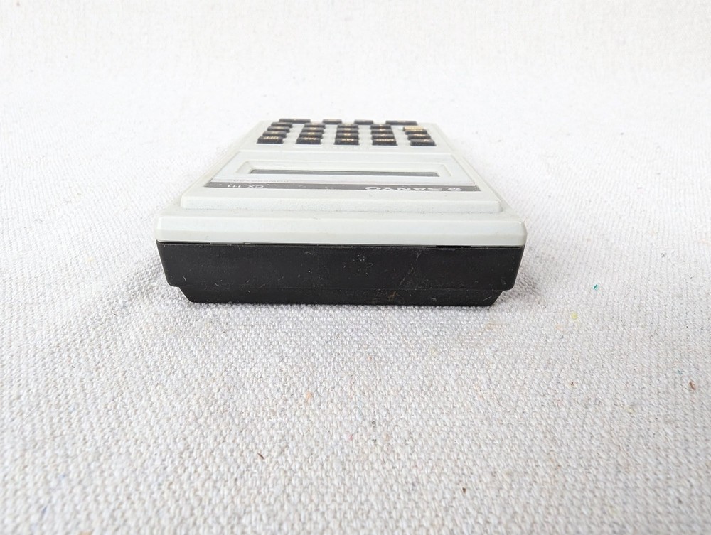 Vintage Sanyo CX 111 Powergard Electronic Calculator Basic Arithmetic Memory ...