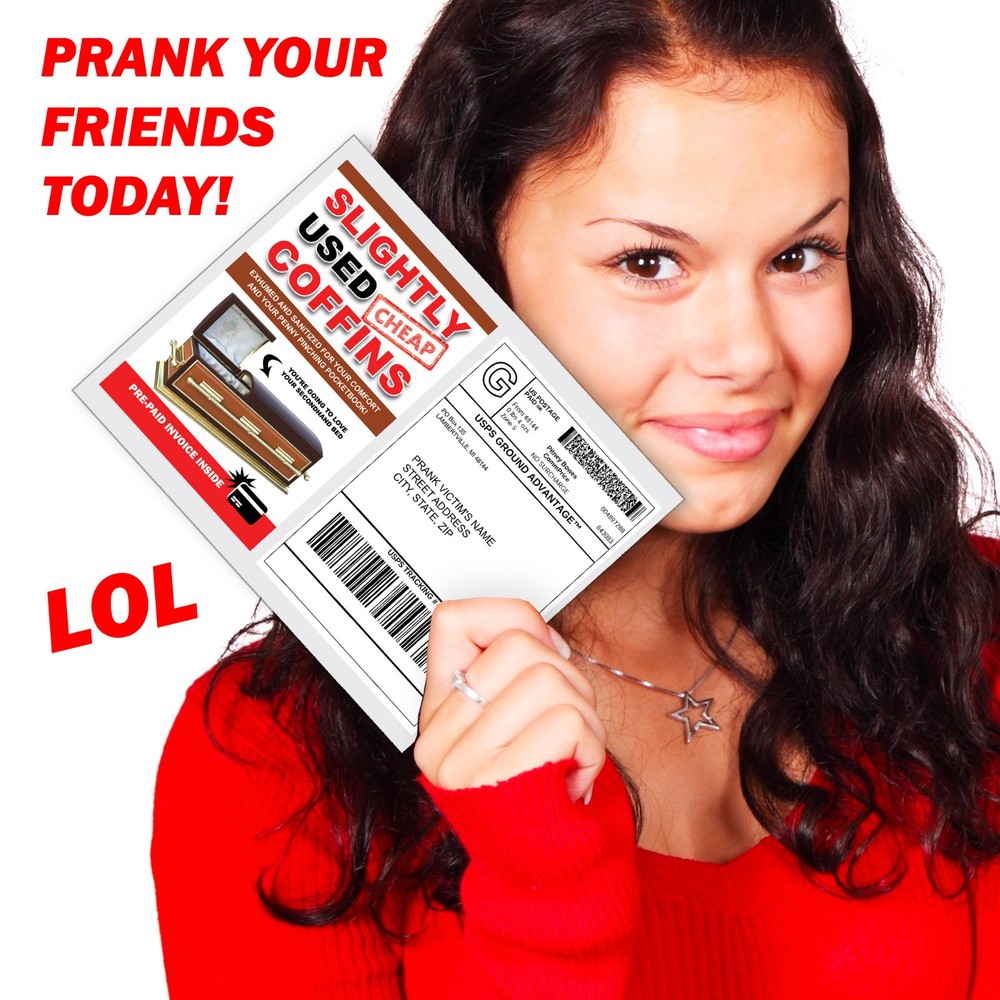 Slightly Used Cheap Coffins Fake Prank Mail Sent Anonymously!
