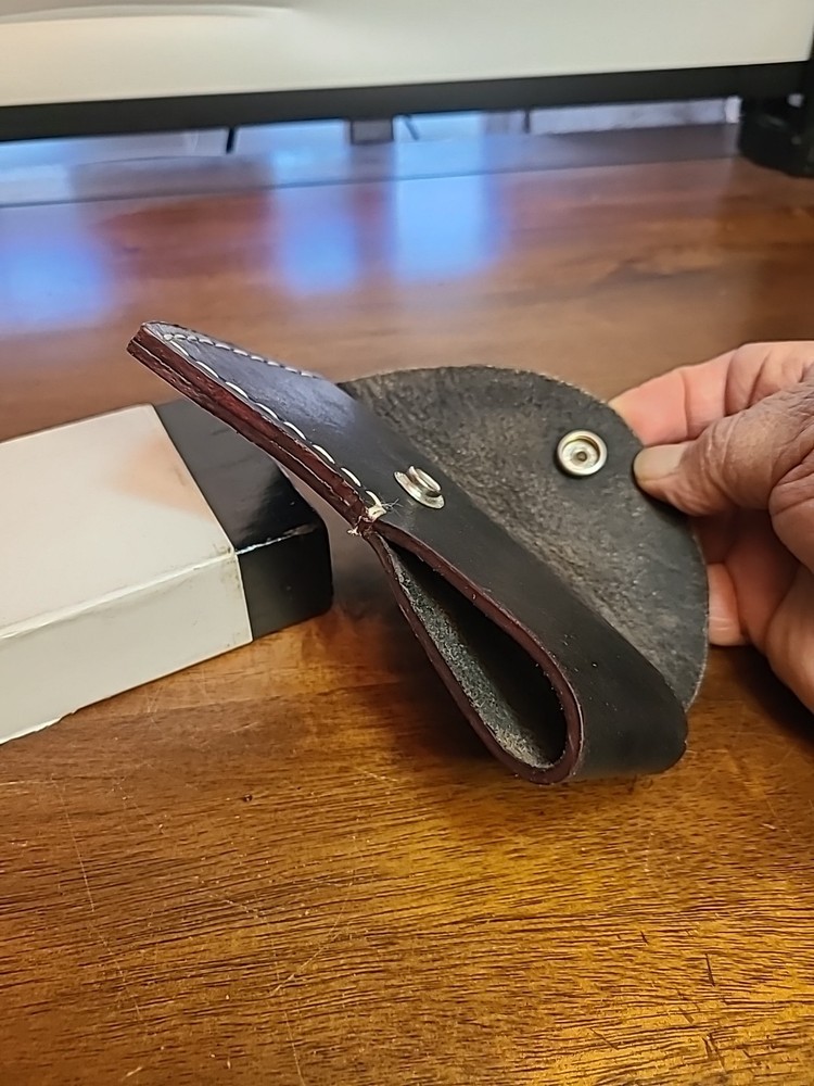 Black Leather Hatchet Sheath Blade Cover Durable Monogram DFM