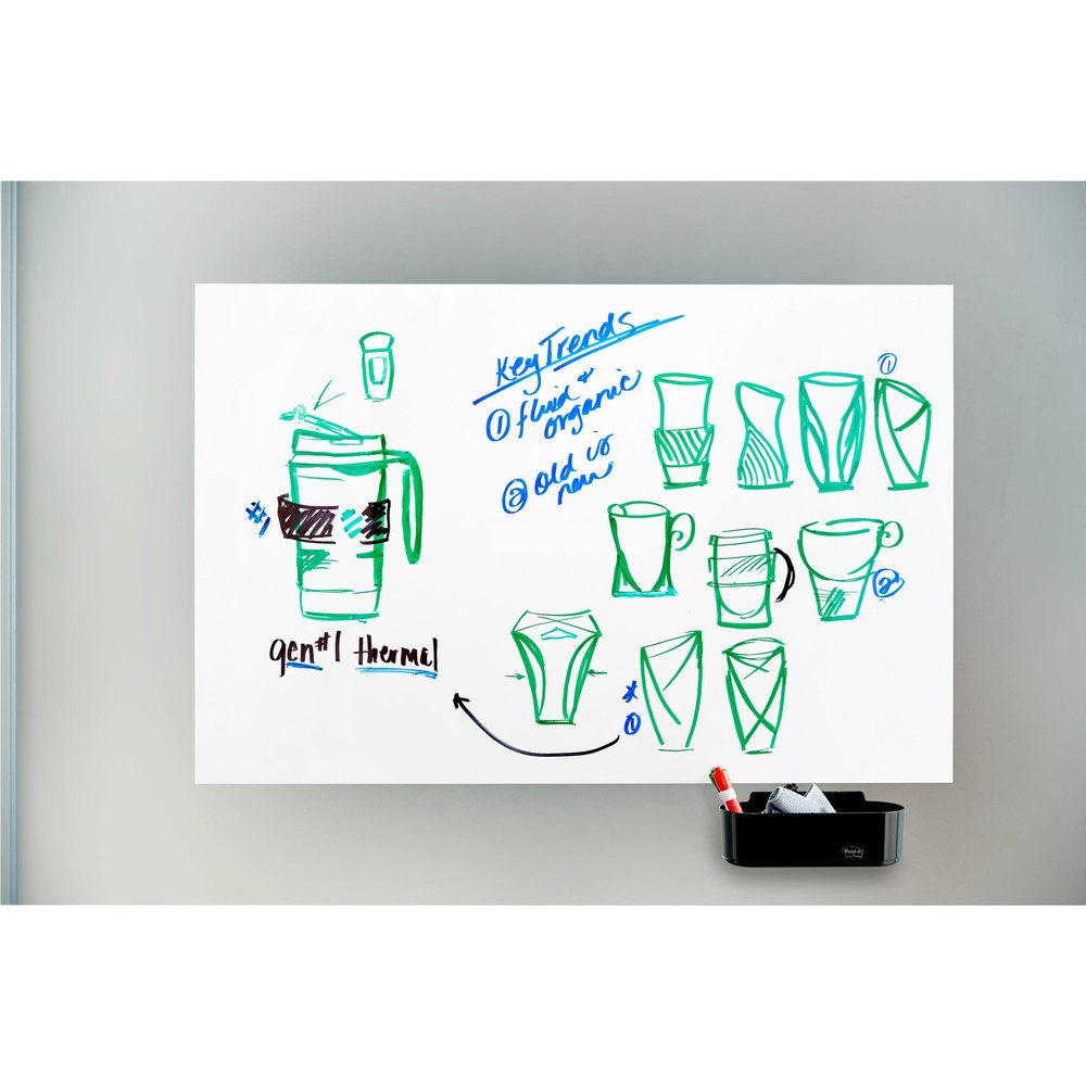 Post-it Dry-Erase Accessory Tray: tray (Black)