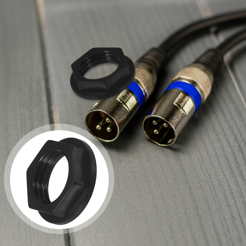 Plastic Nuts for Speaker Cables Three Hex Cliff UK Jacks Black