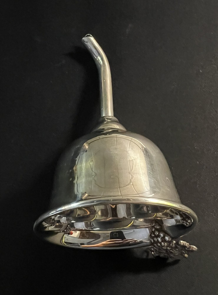 Silverplate Wine Funnel w/Grape Handle 6.5”