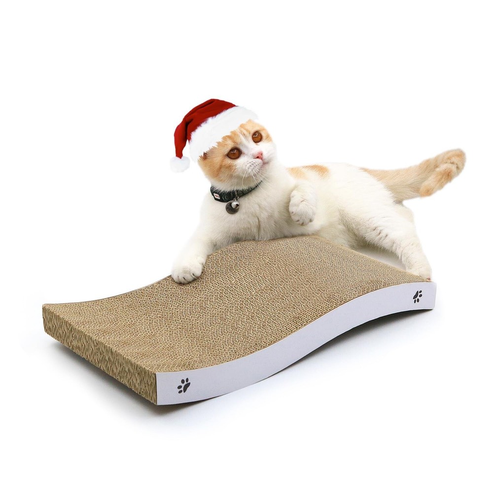 Coching Cat Scratcher Cardboard Cat Scratch Pad with Premium Scratch Textures...
